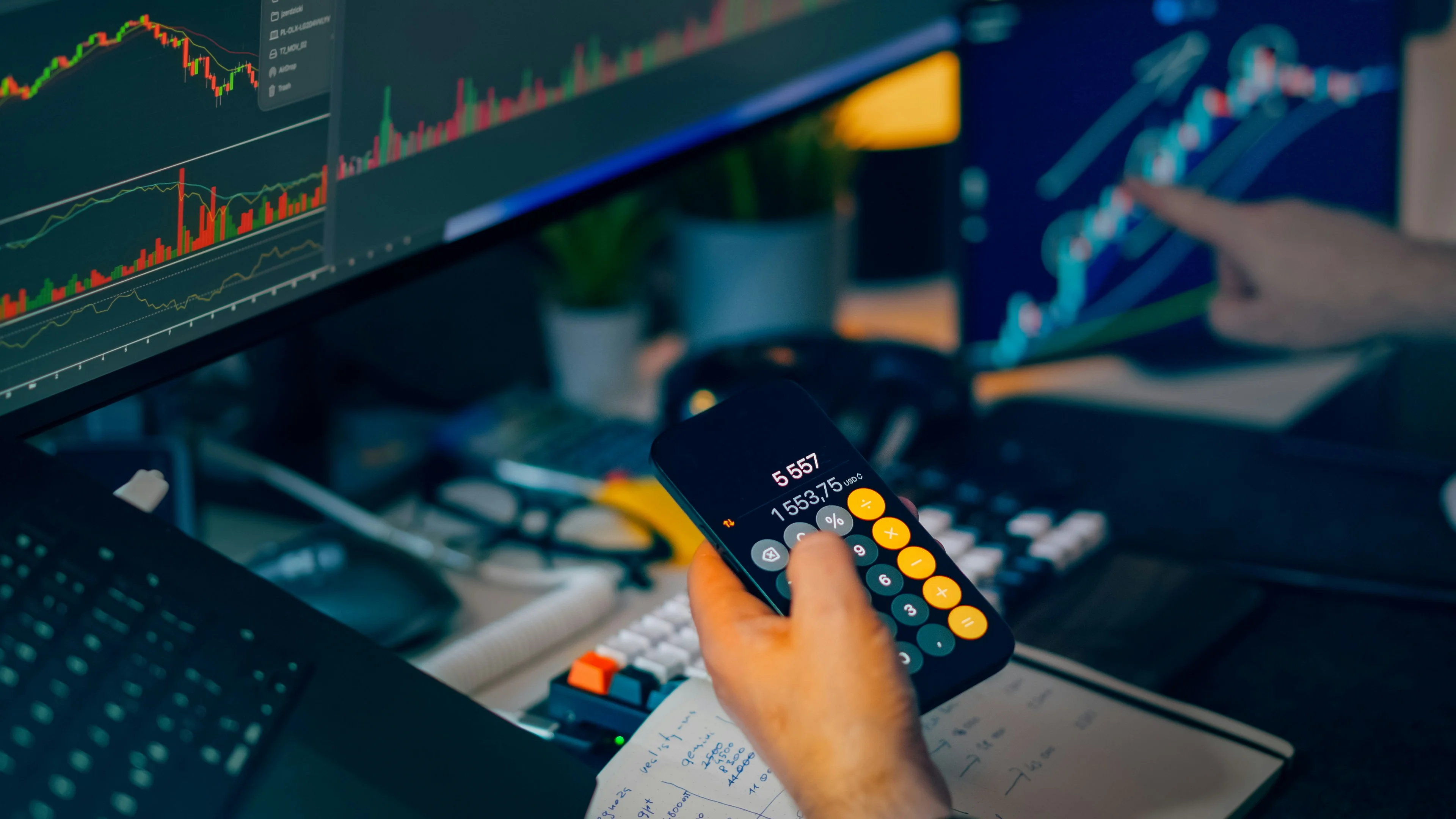 people working in finance and data